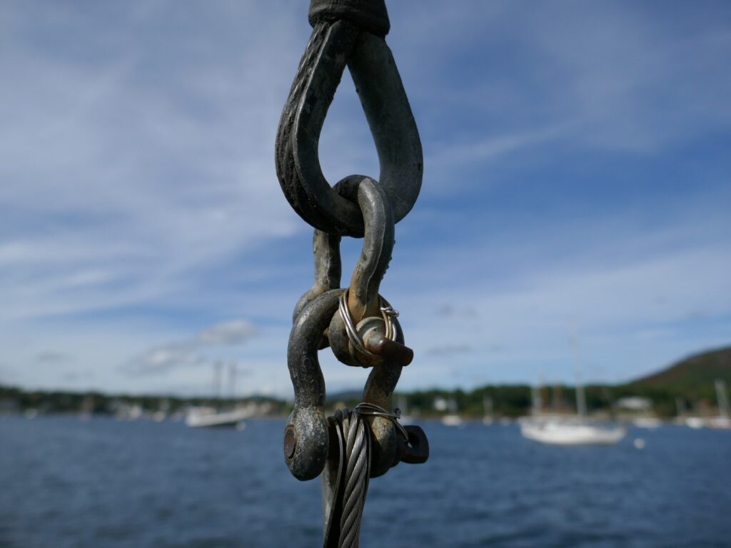 Main parts of a bow shackle