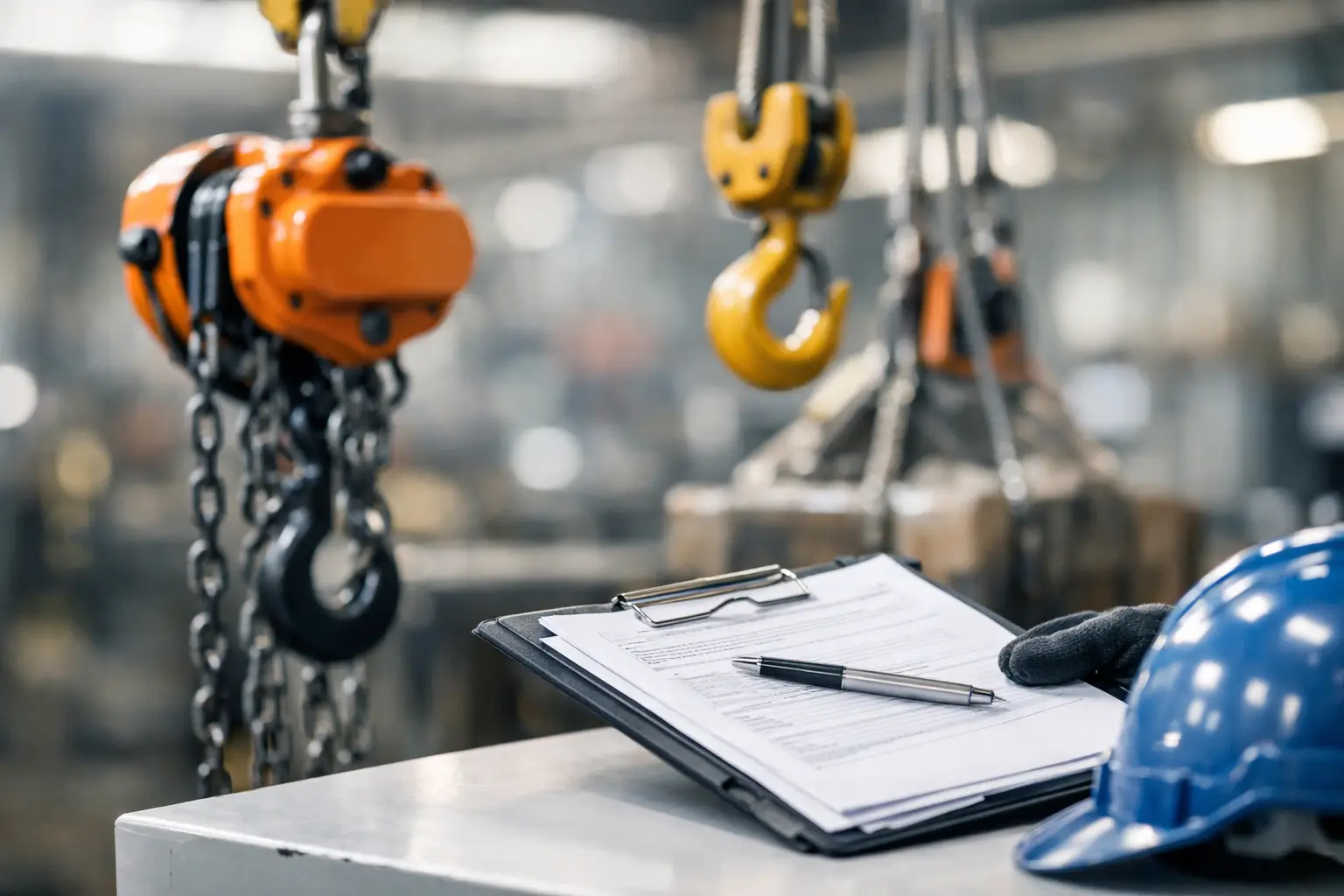 Lifting equipment certification documentation