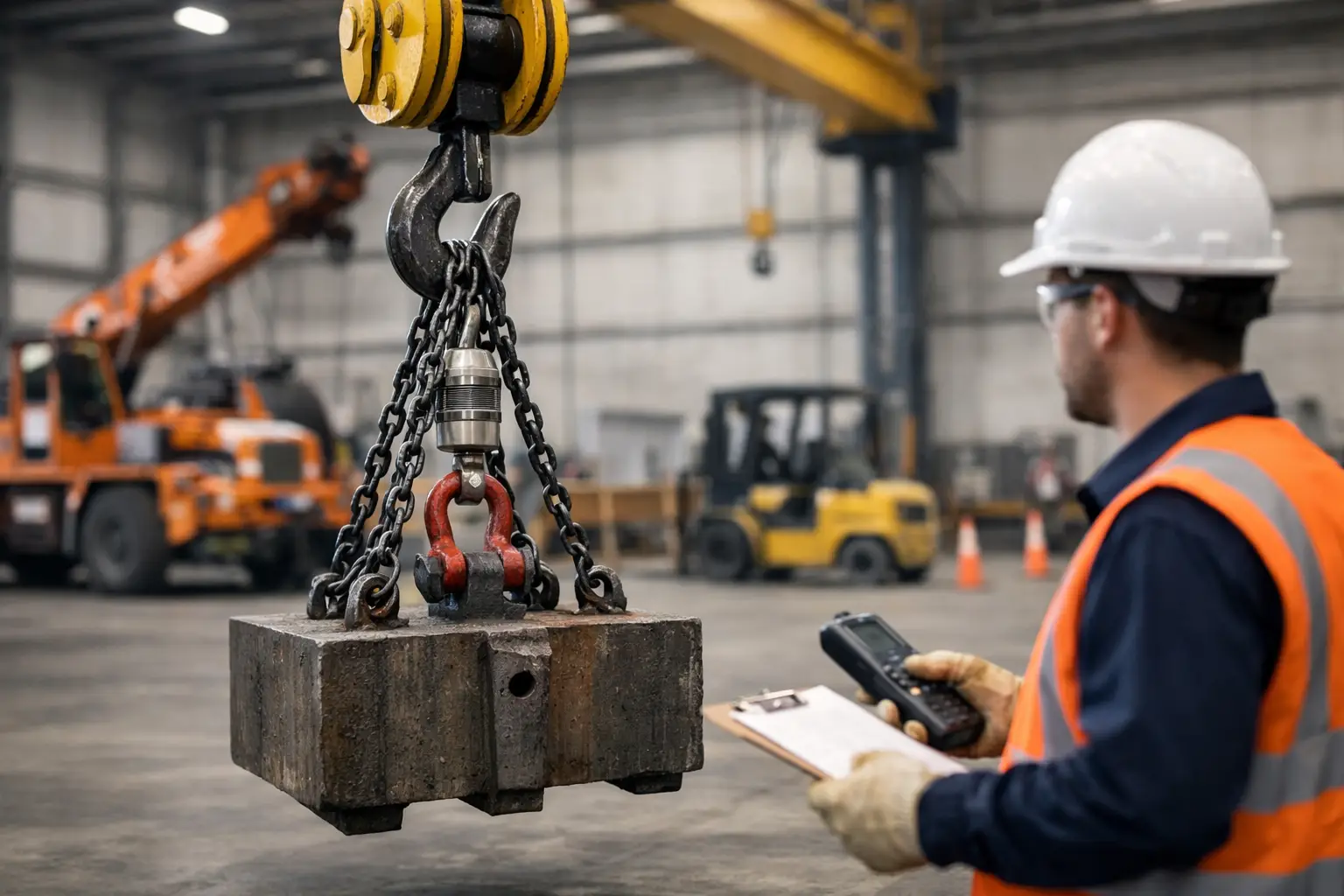 Lifting equipment load testing for job readiness