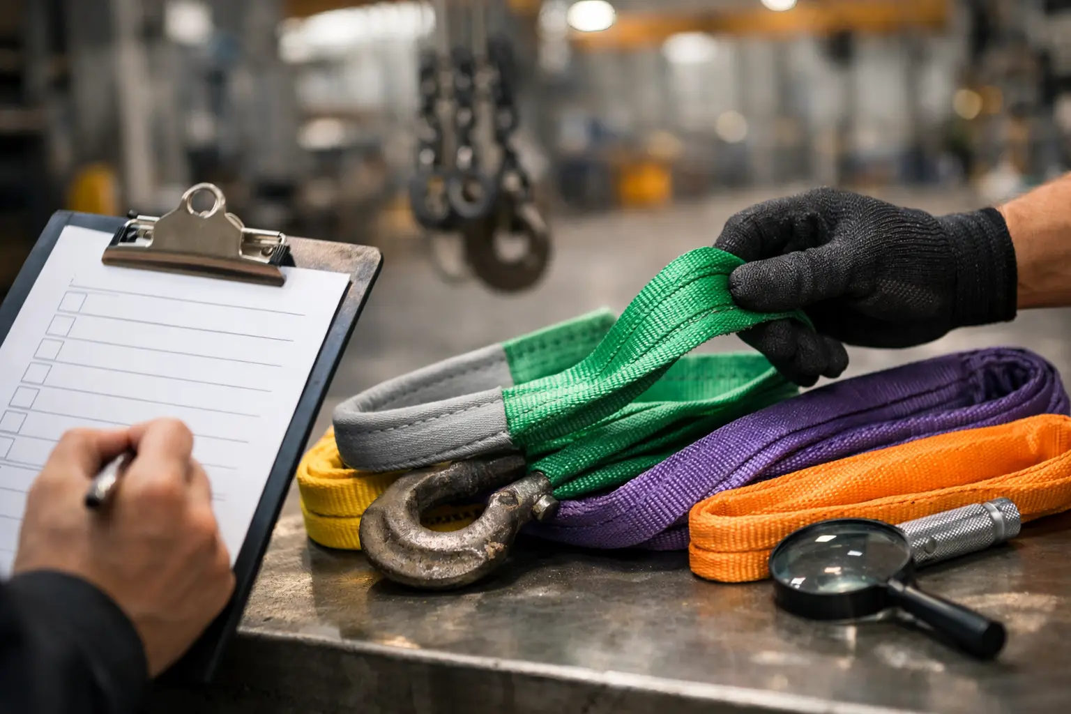 Polyester lifting sling inspection checklist