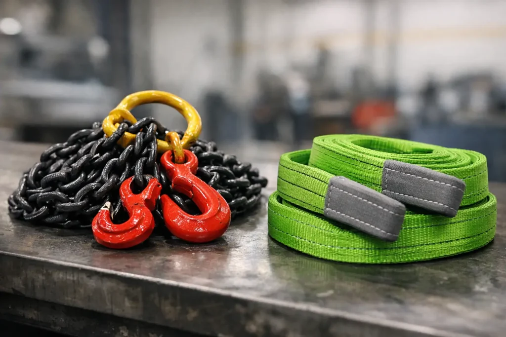 Chain sling versus web sling: which fits? 13 Chain sling versus web sling: which fits?