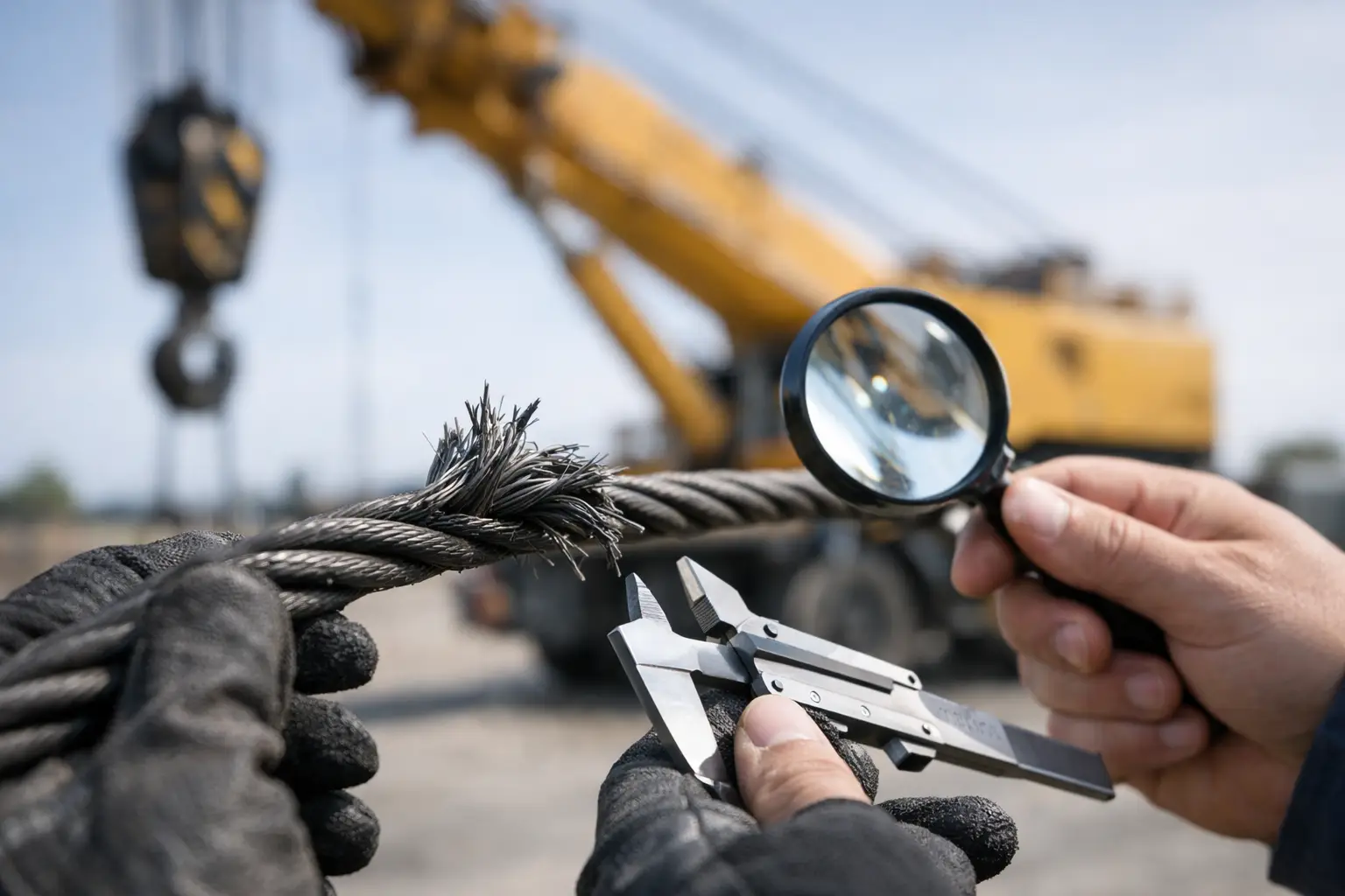 Crane wire failure analysis in the field