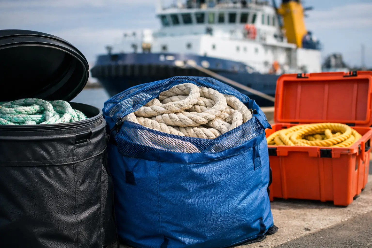 Home 10 Mooring rope storage that protects working life