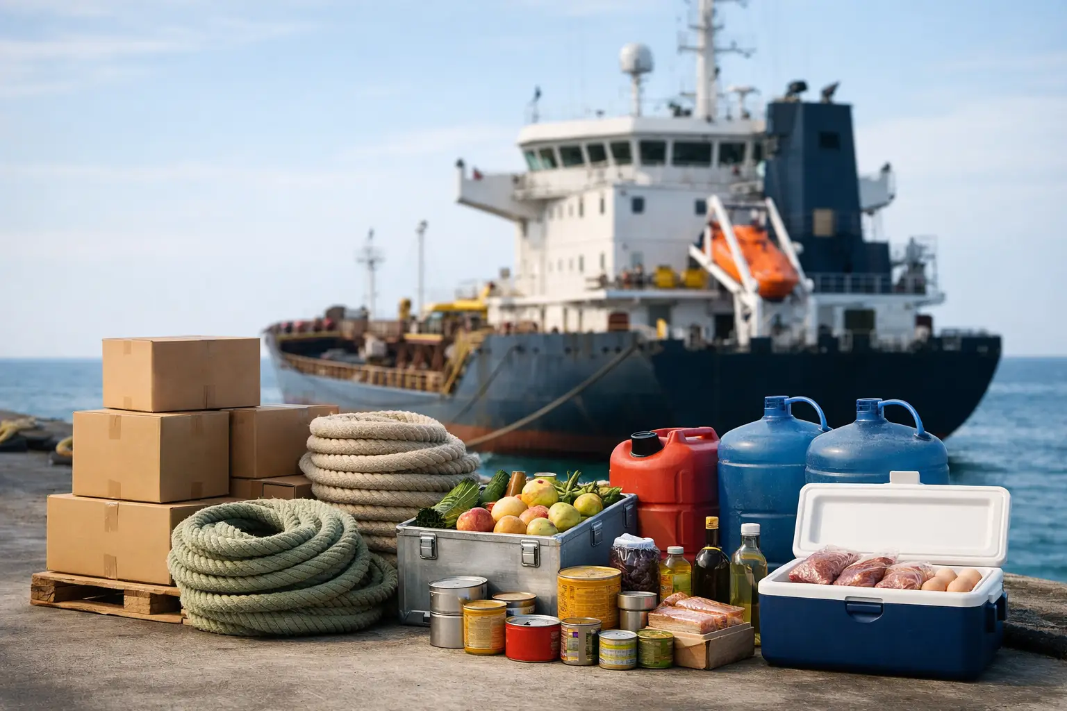 Ship supply procurement guide for vessel readiness