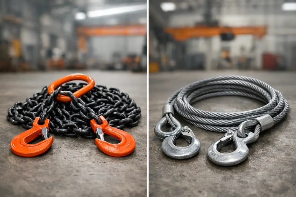 Alloy chain versus wire sling: which fits? 1 Alloy chain versus wire sling: which fits?